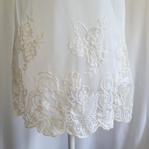 Banana  REPUBLIC 》Gorgeous Sheer Lace  Sleeveless Top fairycore - Picture 3 of 7